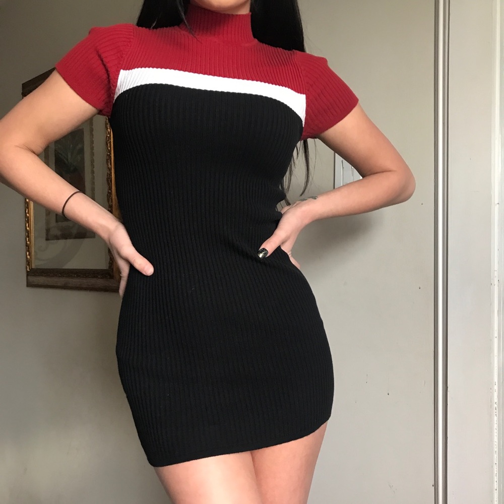 Short Sleeve Sweater Dress